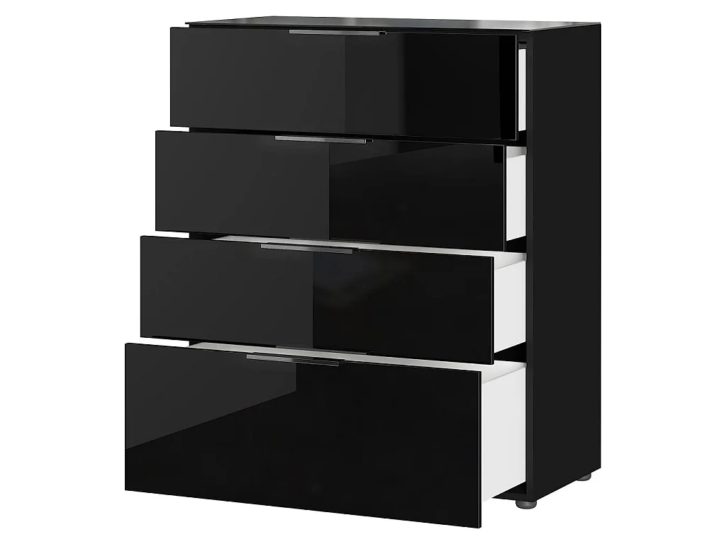 Germania Cassettiera con 4 Cassetti GW-Oakland Nero