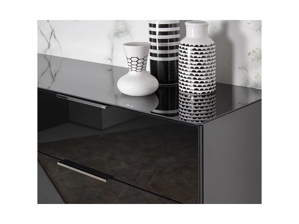 Germania Cassettiera con 4 Cassetti GW-Oakland Nero