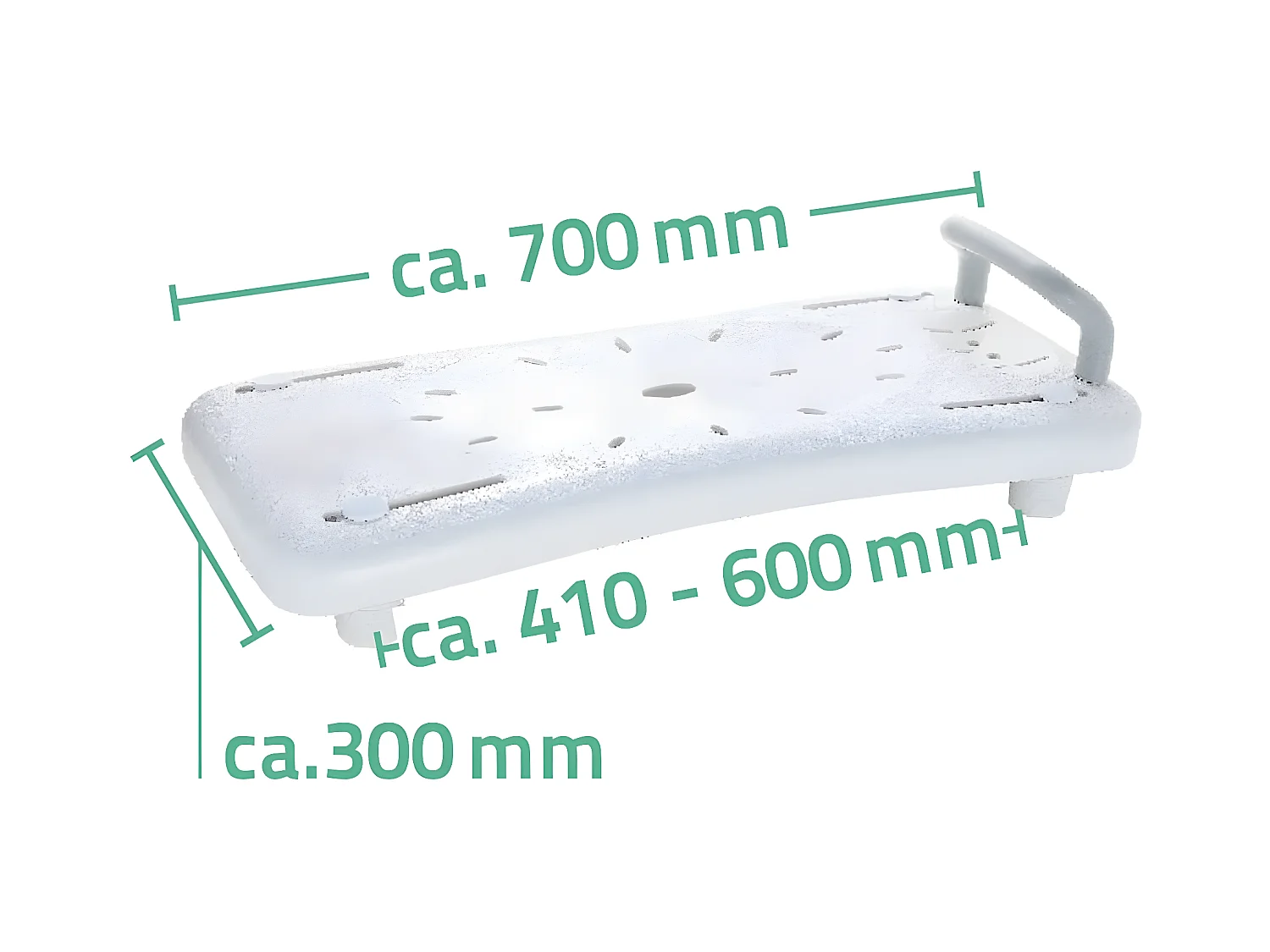 Ripiano Sedile per Vasca da Bagno con Maniglia Bianco A00400101