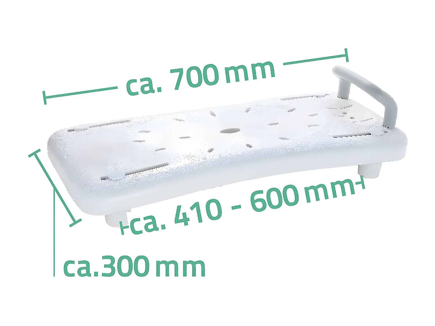 Ripiano Sedile per Vasca da Bagno con Maniglia Bianco A00400101