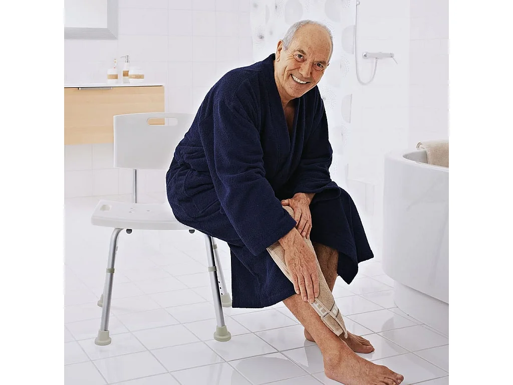 Cadeira de casa de banho 150 kg branco A00602101