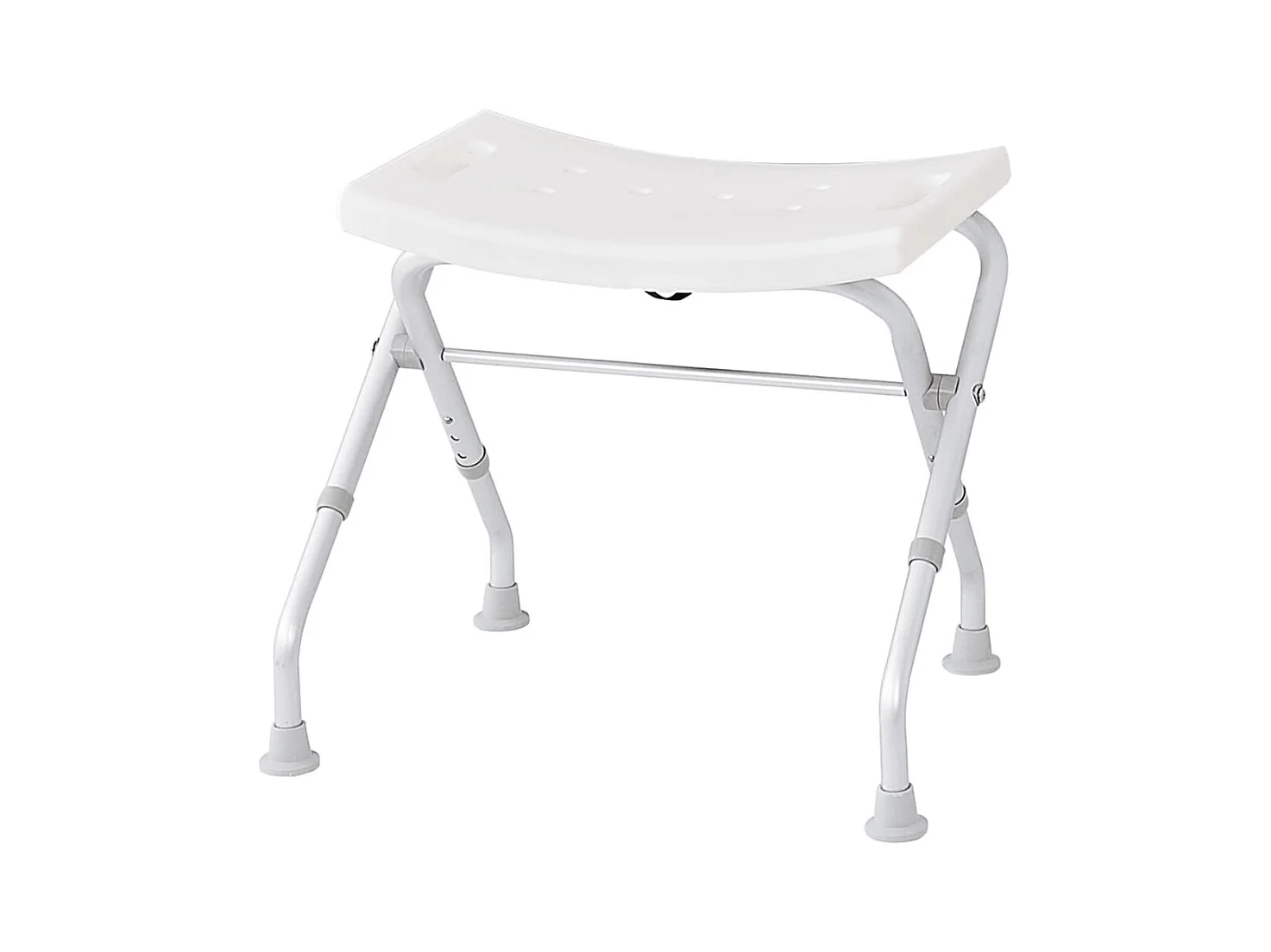 Sgabello da Bagno Pieghevole 110 kg Bianco A0050301