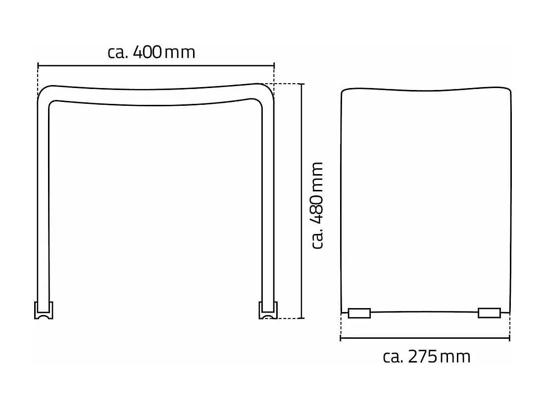 Tabouret de salle de bain Trendy transparent
