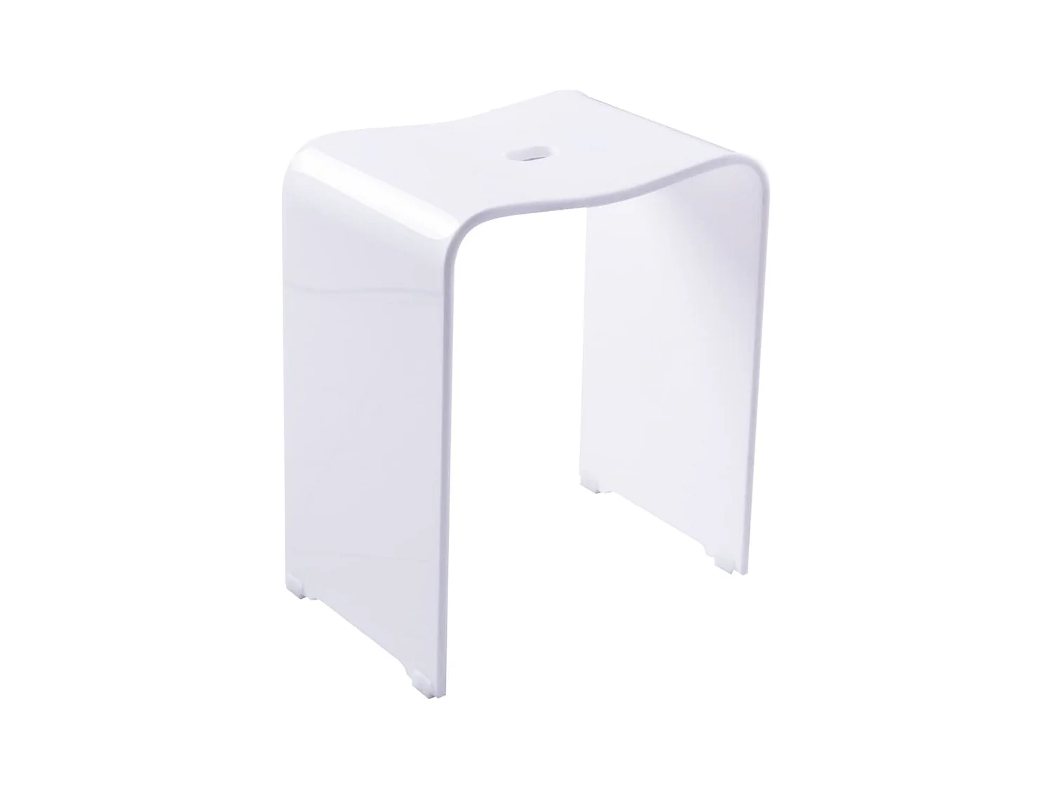 Tabouret de salle de bain Trendy blanc