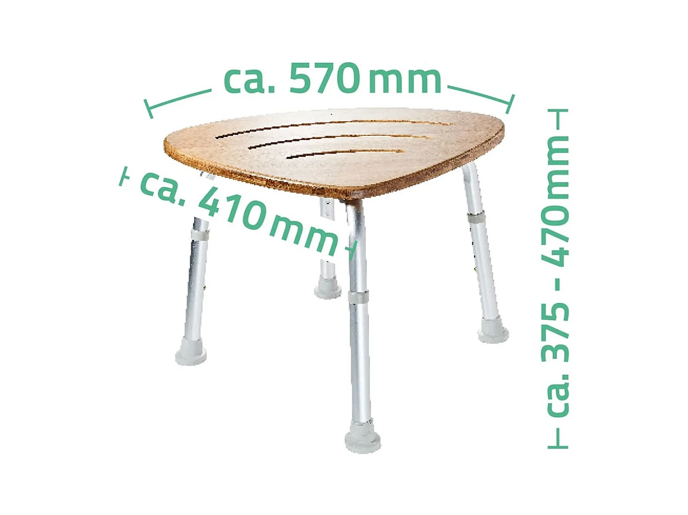 Tabouret de salle de bain Bambou 150 kg A00502081