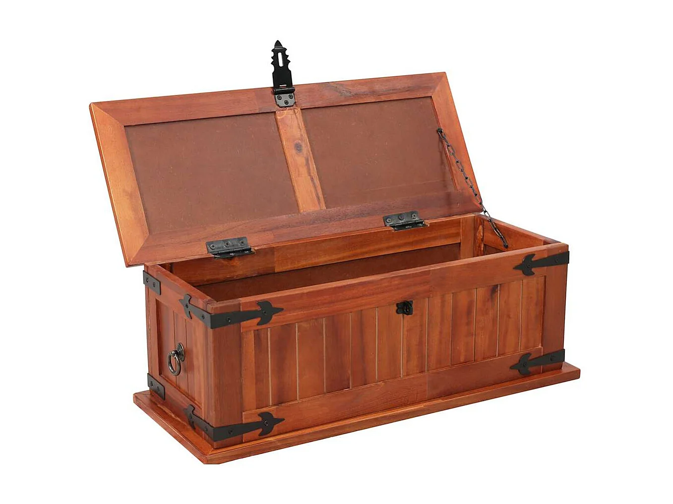 Cassapanca 60x25x22 cm in Legno Massello di Acacia