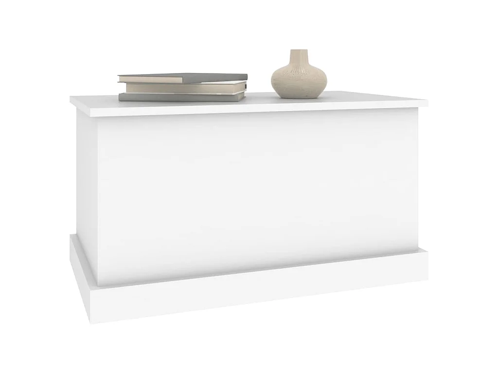 Caixa de arrumação branca 70x40x38 cm madeira projetada