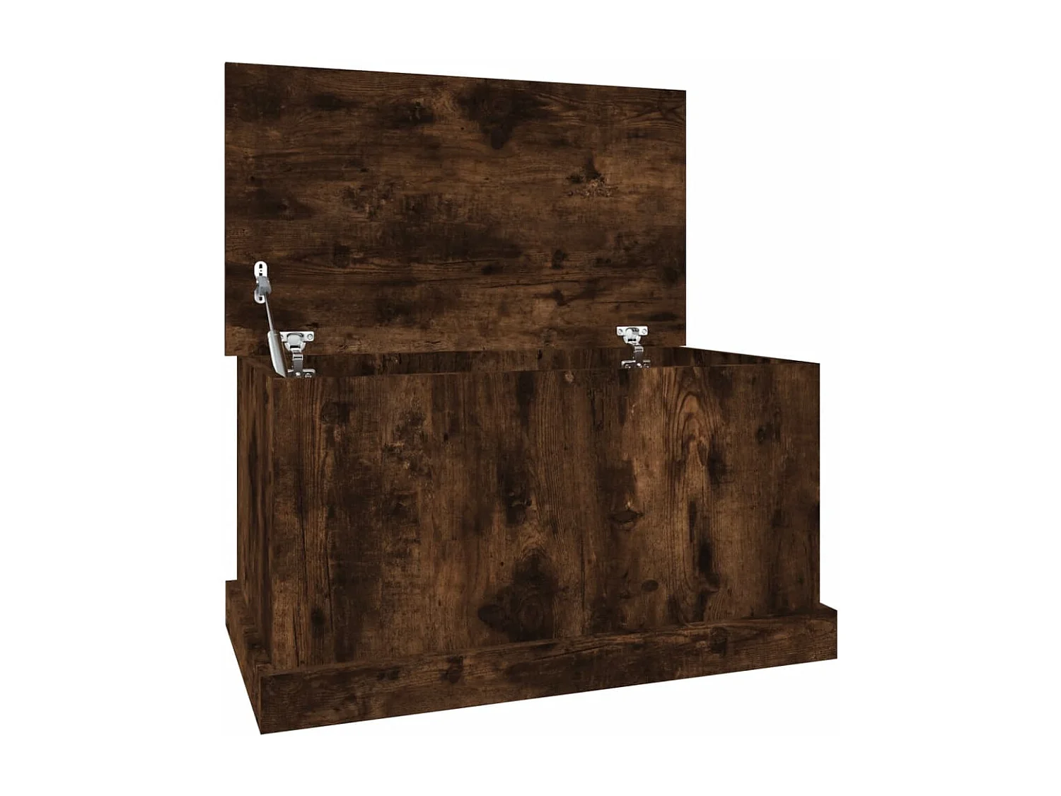 Boîte de rangement chêne fumé 70x40x38 cm bois d'ingénierie