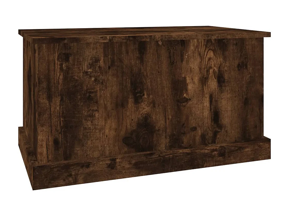 Boîte de rangement chêne fumé 70x40x38 cm bois d'ingénierie