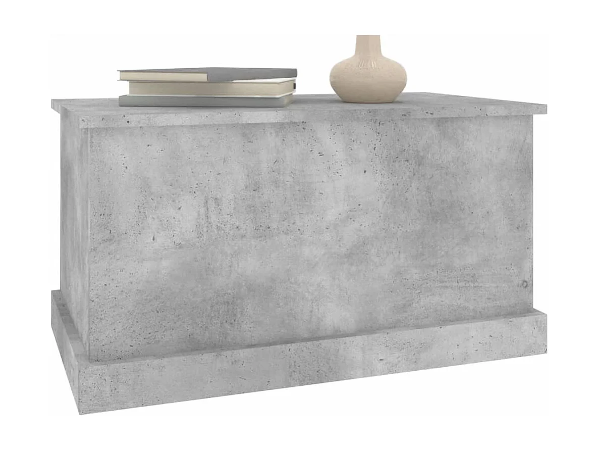 Boîte de rangement gris béton 70x40x38 cm bois d'ingénierie
