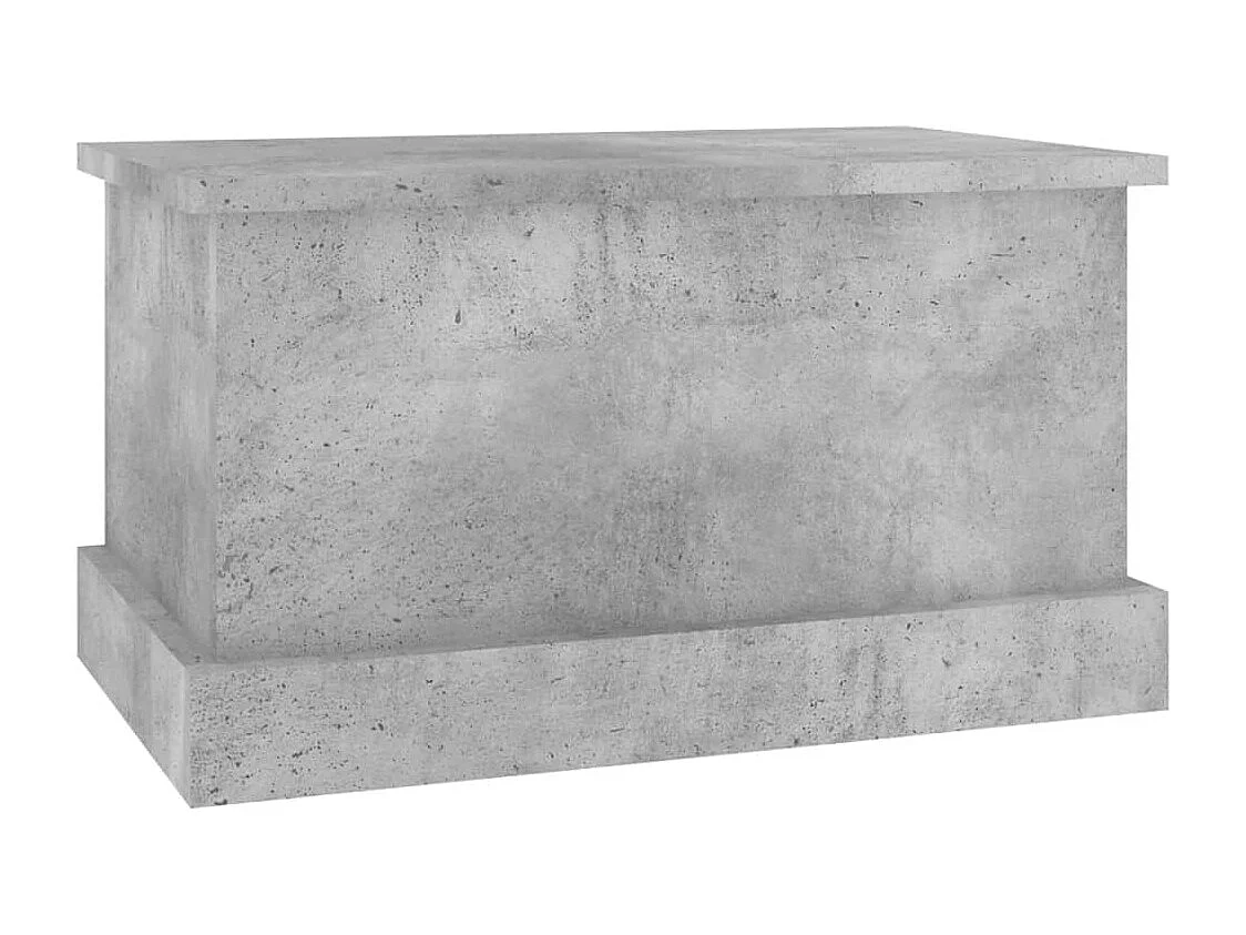 Boîte de rangement gris béton 50x30x28 cm bois d'ingénierie