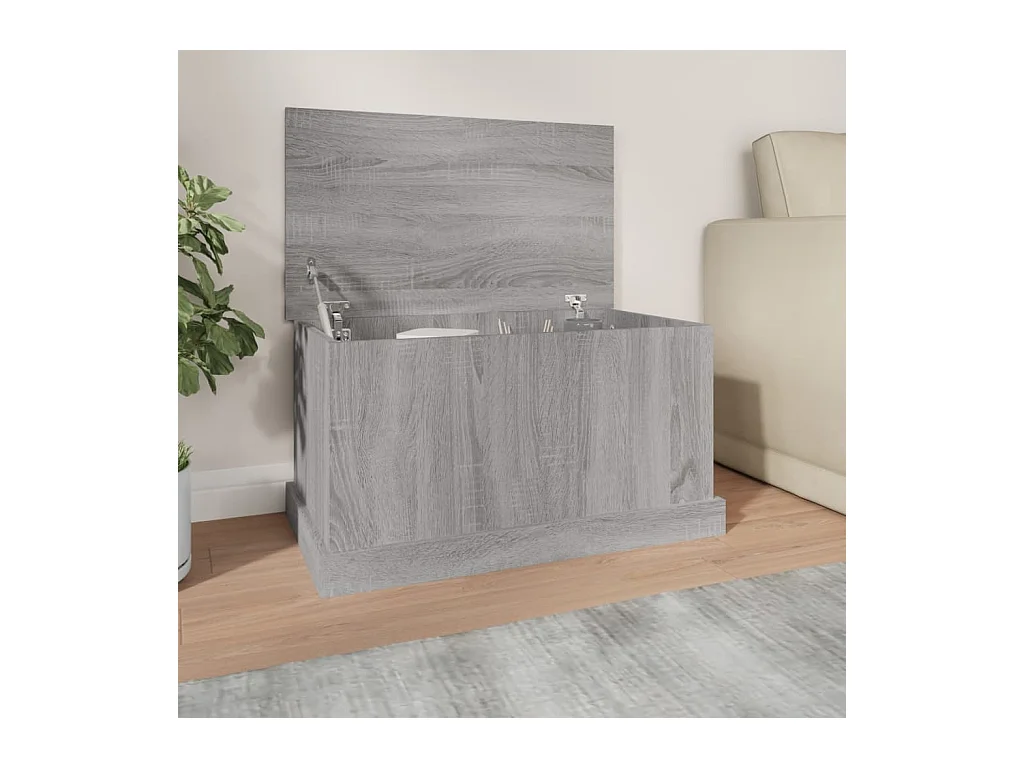 Boîte de rangement sonoma gris 70x40x38 cm bois d'ingénierie
