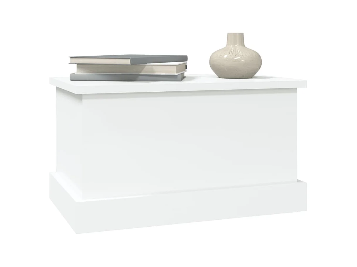 Contenitore Bianco Lucido 50x30x28 cm Legno Multistrato