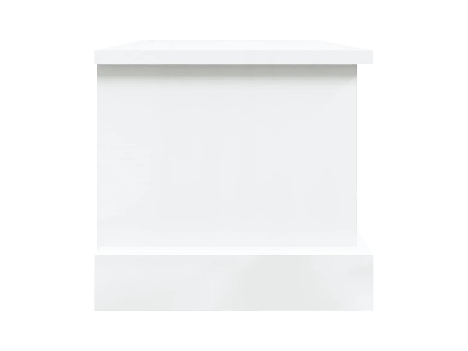 Contenitore Bianco Lucido 50x30x28 cm Legno Multistrato