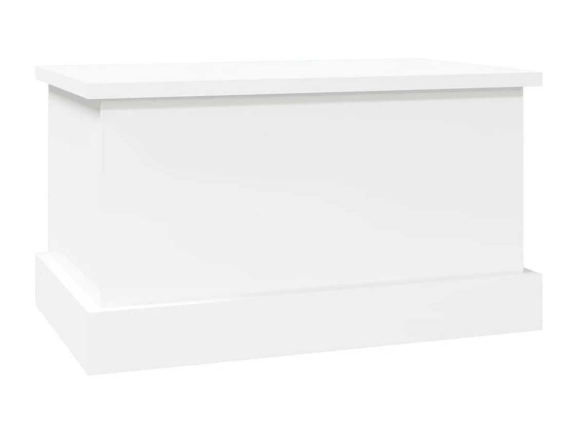 Boîte de rangement blanc brillant 50x30x28 cm bois d'ingénierie