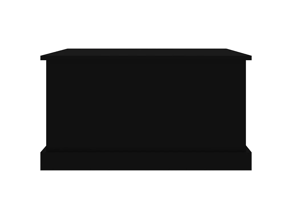 Boîte de rangement noir 70x40x38 cm bois d'ingénierie