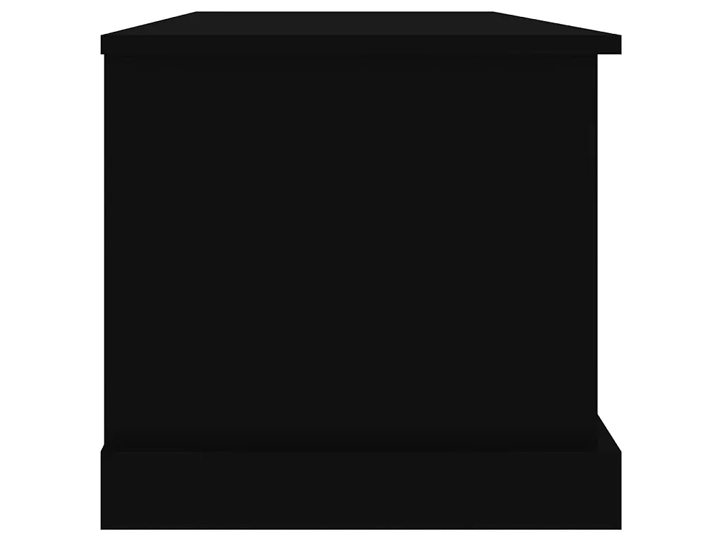 Boîte de rangement noir 70x40x38 cm bois d'ingénierie