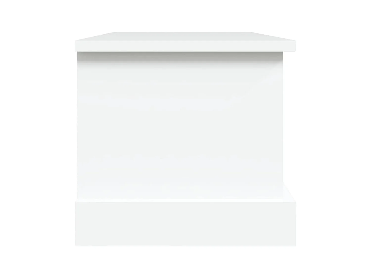 Contenitore Portaoggetti Bianco 50x30x28 cm Legno Multistrato