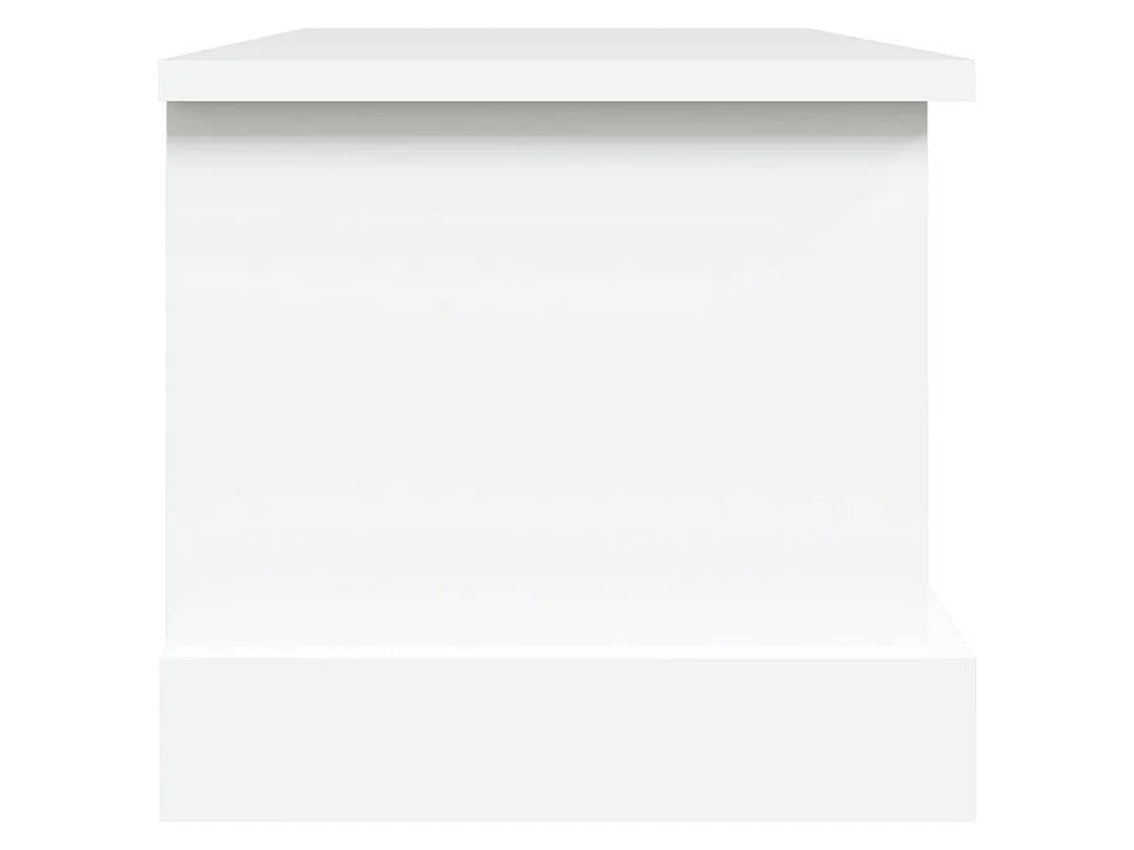 Caixa de arrumação branca 50x30x28 cm madeira projetada