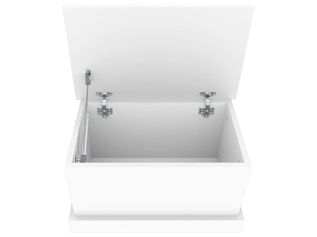 Caixa de arrumação branca 50x30x28 cm madeira projetada