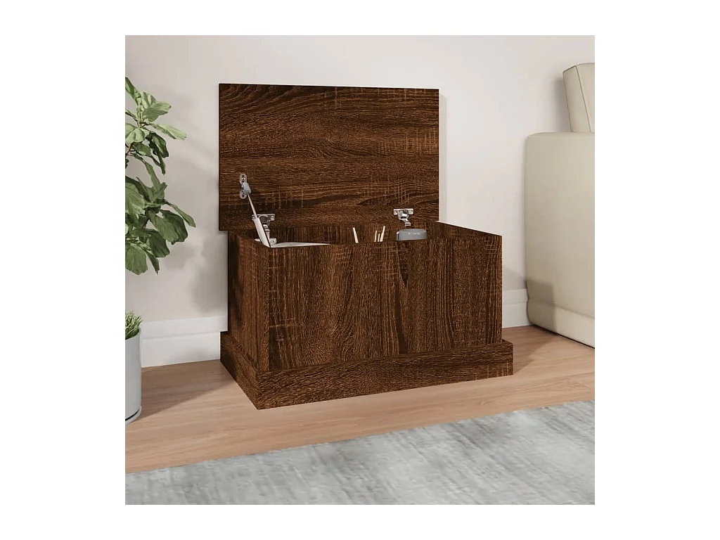 Truhe Braun Eiche-Optik 50x30x28 cm Holzwerkstoff