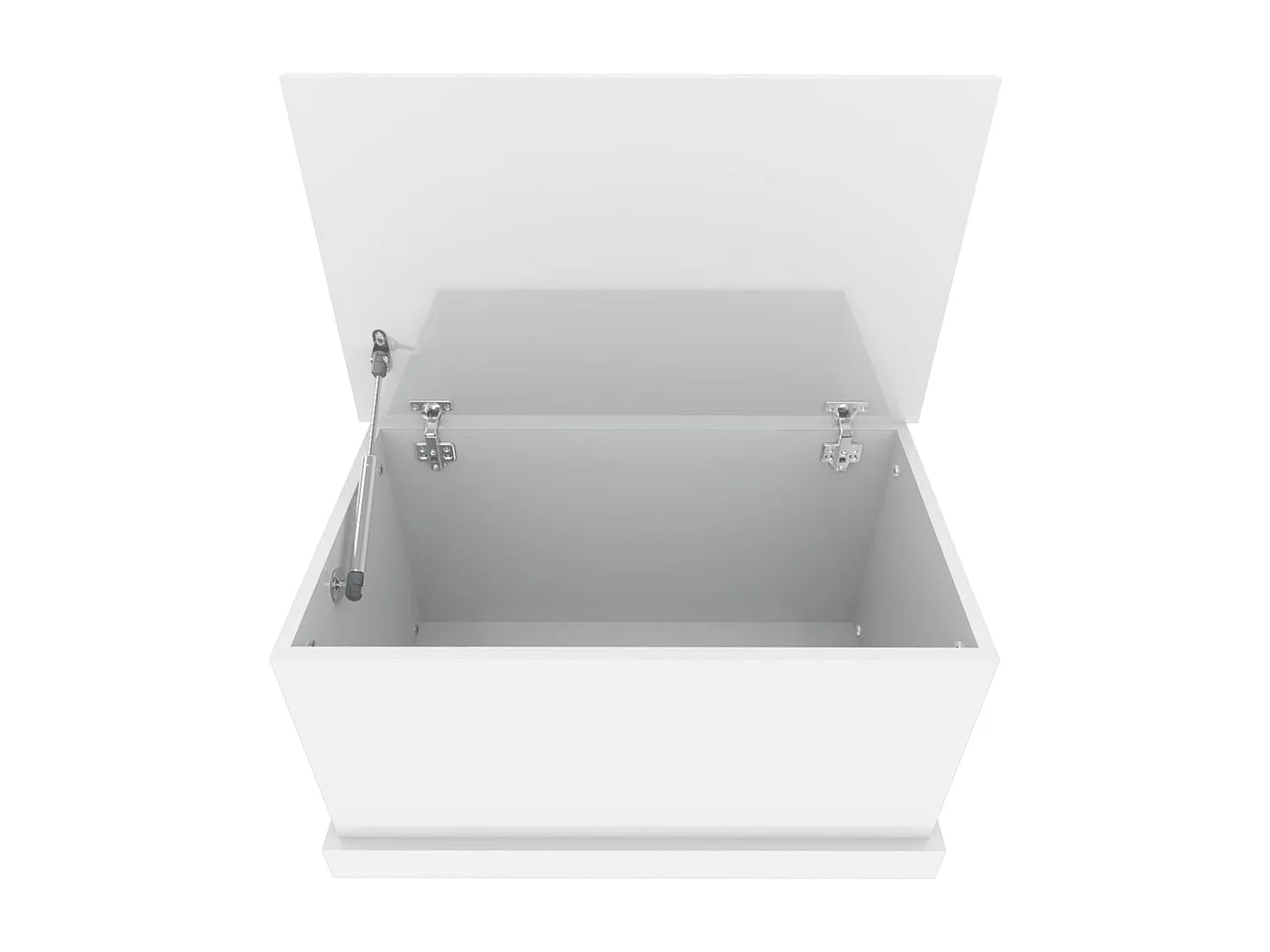 Boîte de rangement blanc brillant 70x40x38 cm bois d'ingénierie