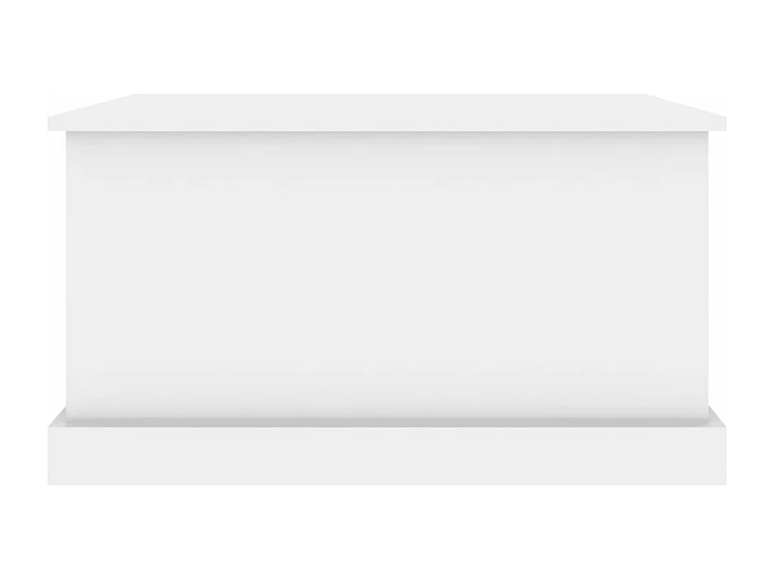 Boîte de rangement blanc brillant 70x40x38 cm bois d'ingénierie