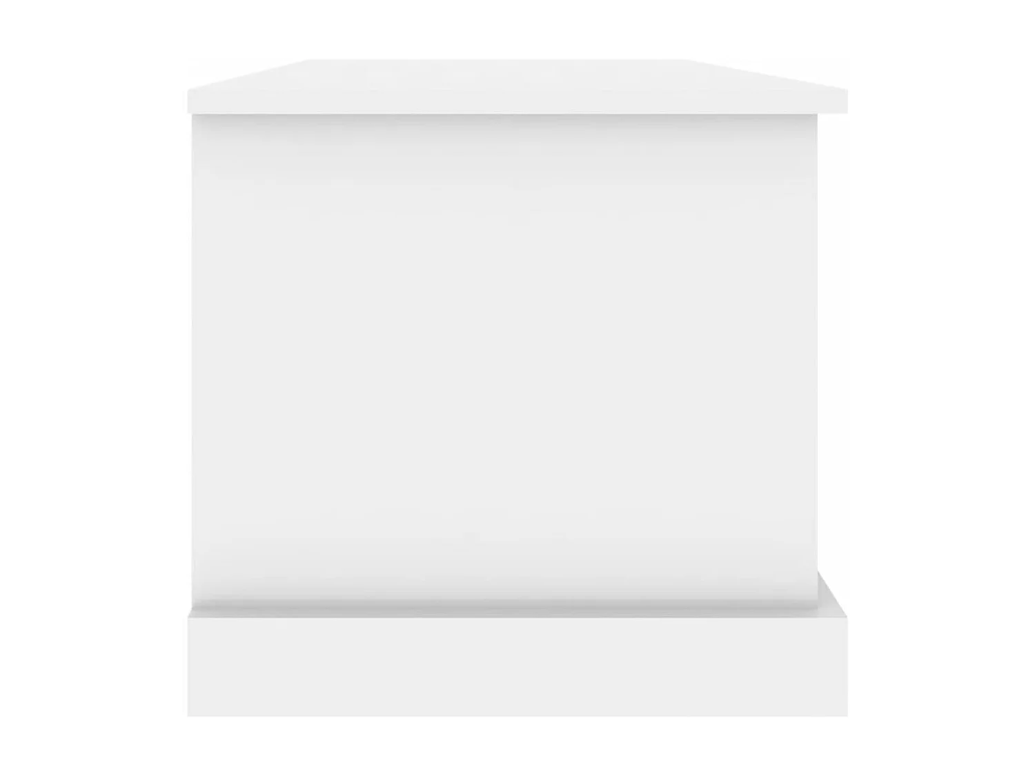 Boîte de rangement blanc brillant 70x40x38 cm bois d'ingénierie