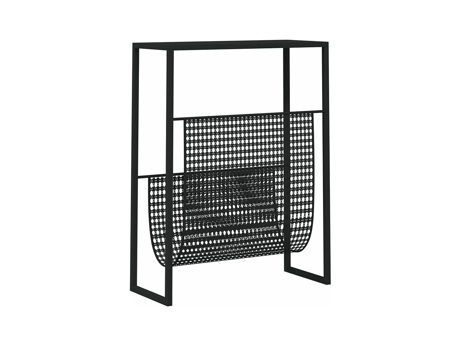 Revistero de acero negro 35x15x45 cm