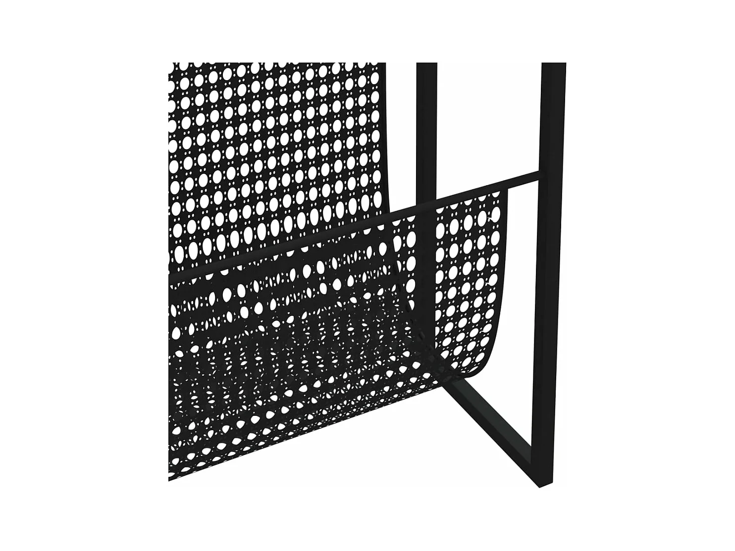 Revistero de acero negro 35x15x45 cm