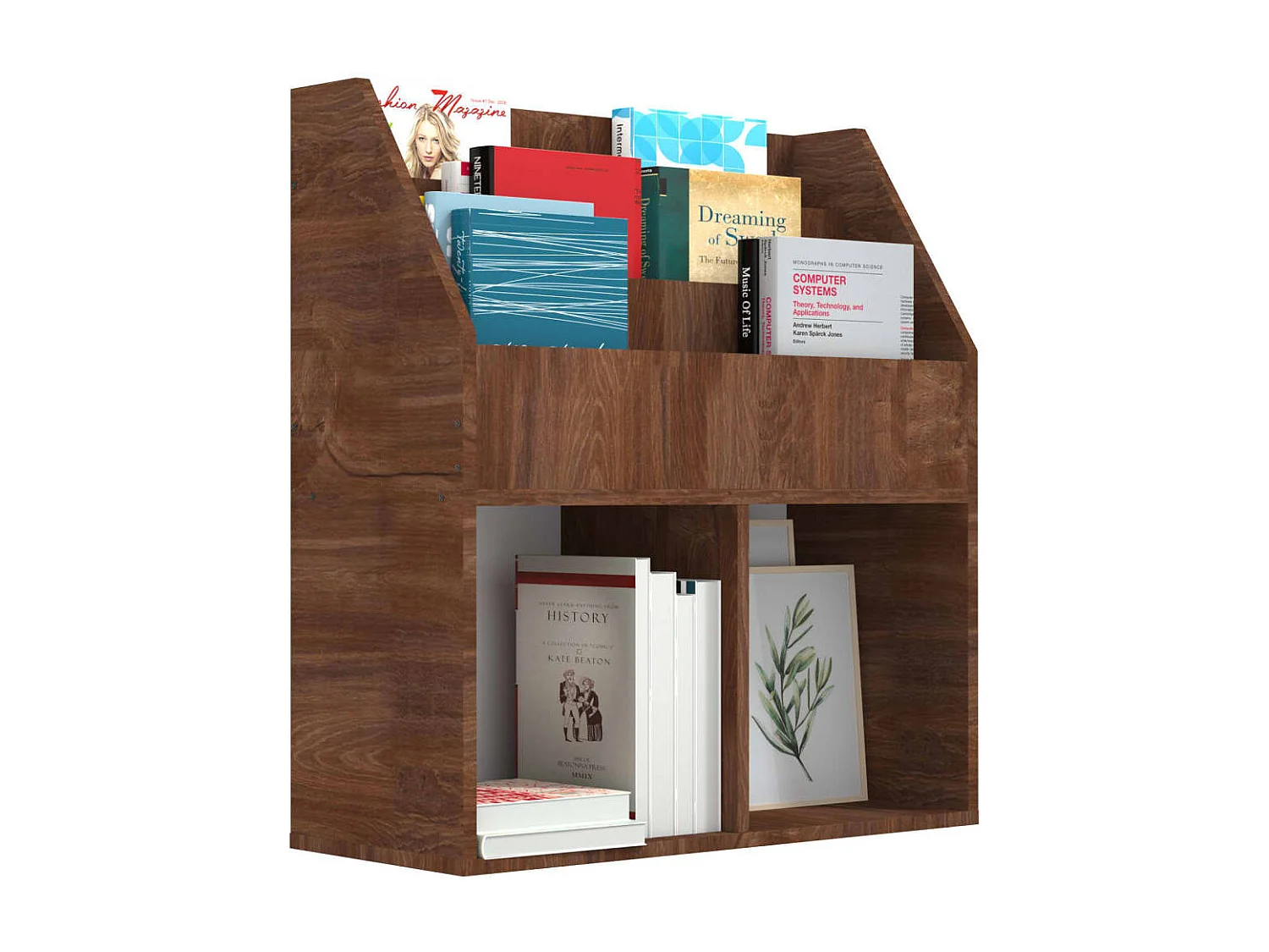 Porte-revue pour enfants Chêne marron 71x30x78,5 cm