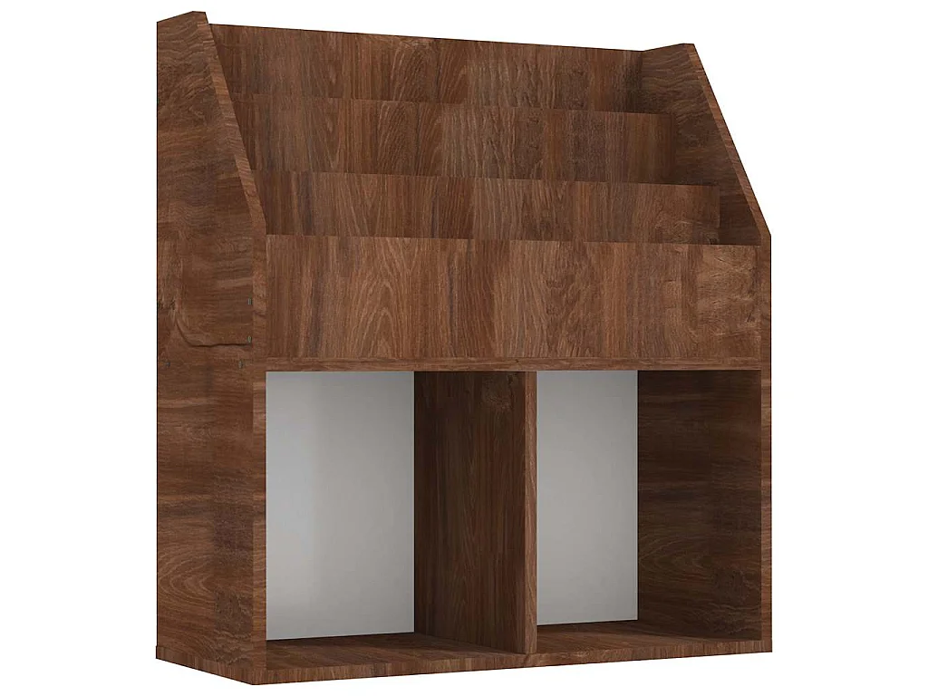 Kindertijdschriftenrek 71x30x78,5 cm bewerkt hout bruineiken