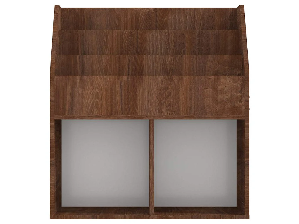 Kindertijdschriftenrek 71x30x78,5 cm bewerkt hout bruineiken