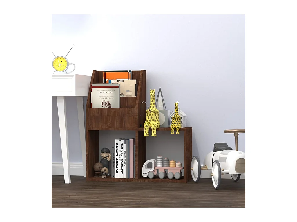 Porte-revue pour enfants Chêne marron 71x30x78,5 cm