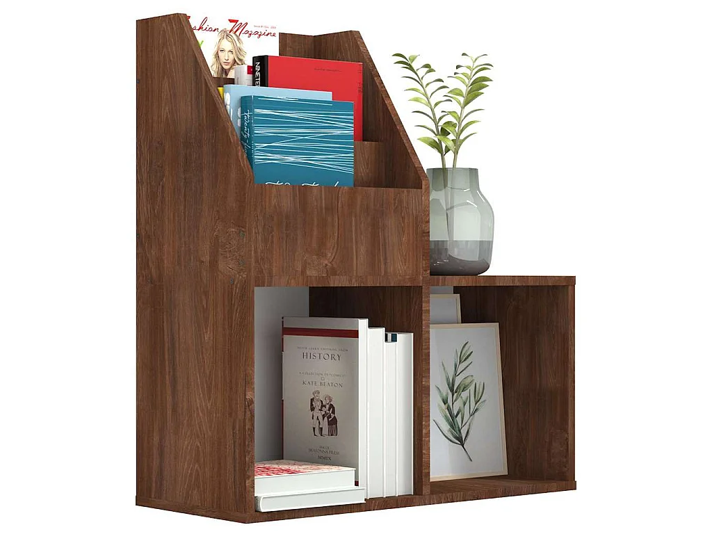 Porte-revue pour enfants Chêne marron 71x30x78,5 cm