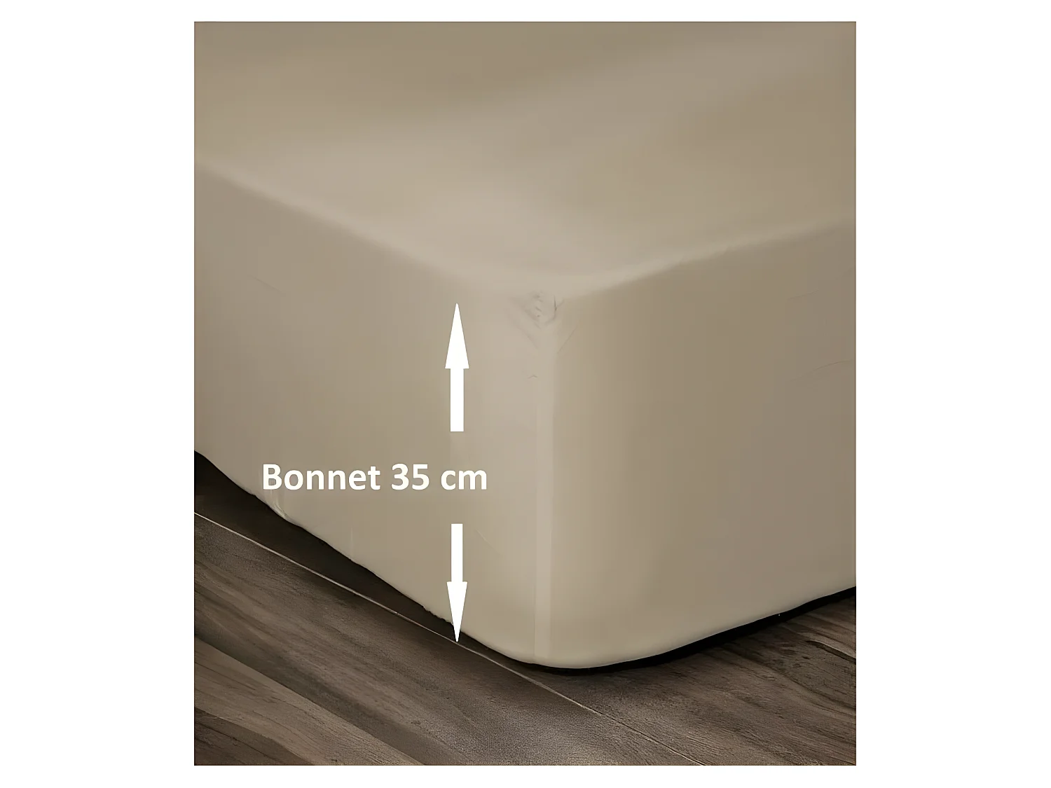 Poszewka na Materac 100% Bawełna 140x190cm - Beżowy