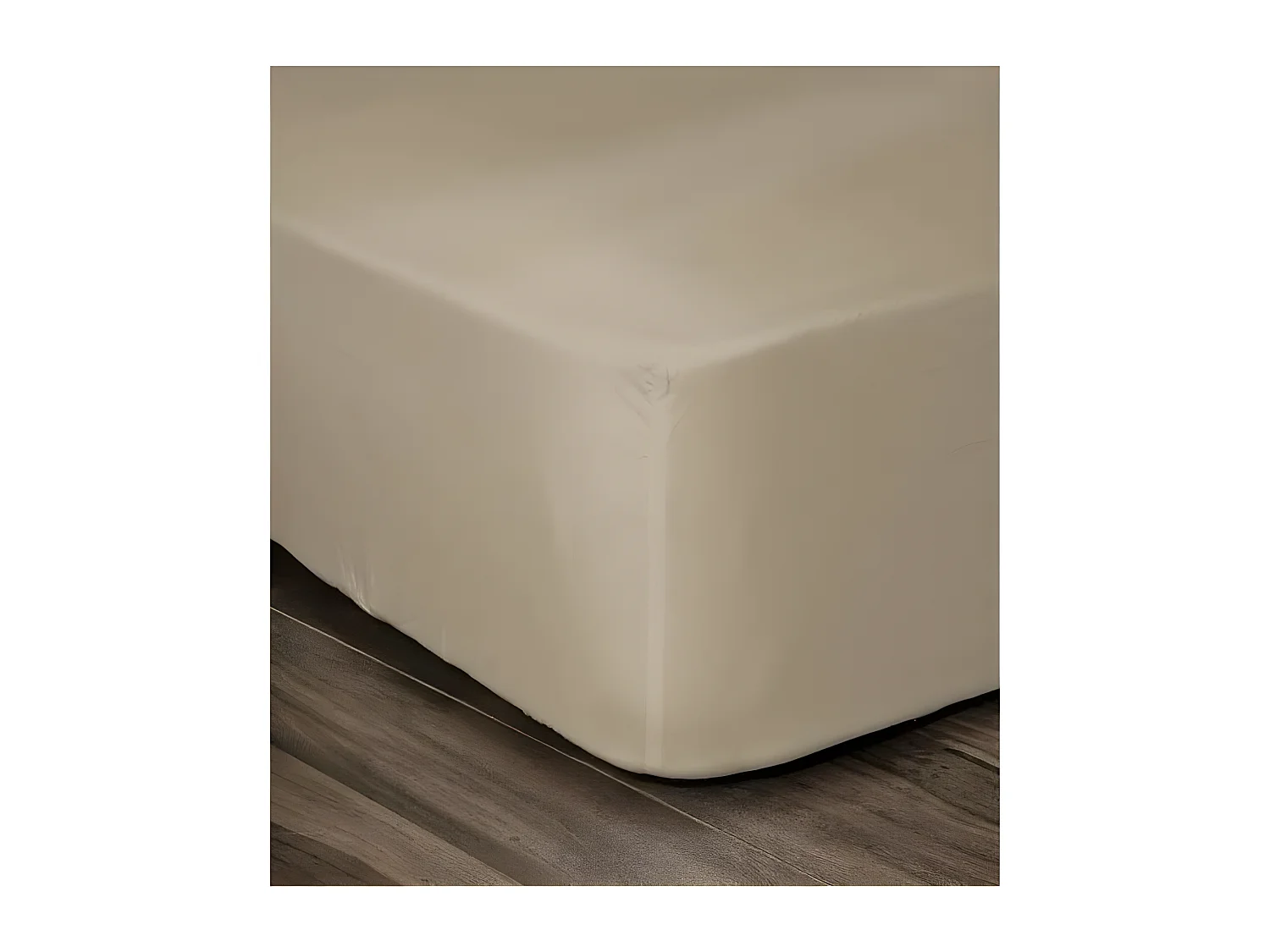 LOVELY HOME Drap Housse 100% Coton 140x190cm - Bonnet 35cm - Beige