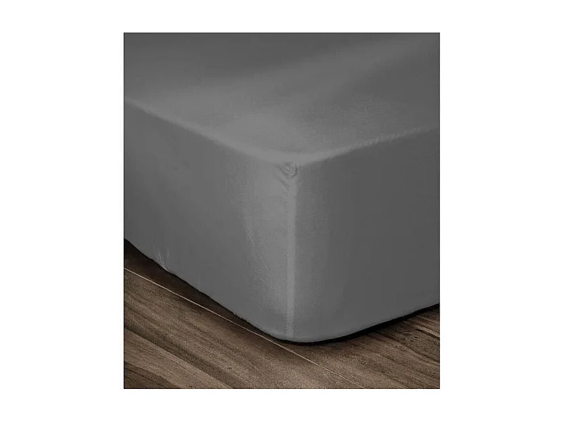 Hoeslaken 100% Katoen 160x200cm - Donkergrijs Hoek 35cm