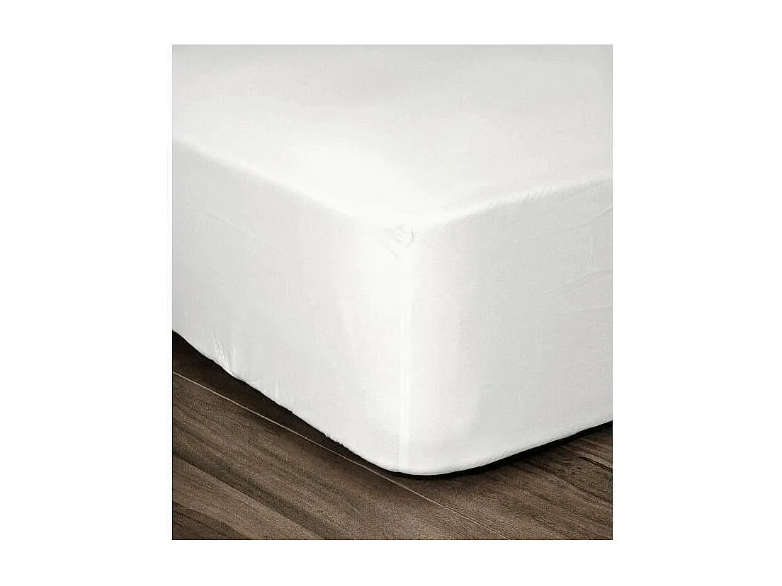 Hoeslaken 100% Katoen Wit 140x190cm - Hoek 35cm