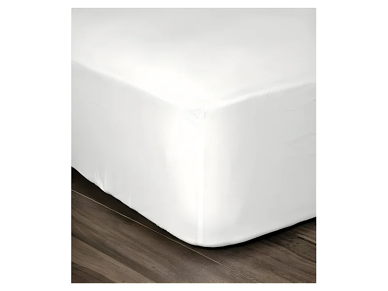 Sábana Ajustable 100% Algodón Blanco 180x200cm - Profundidad 35cm