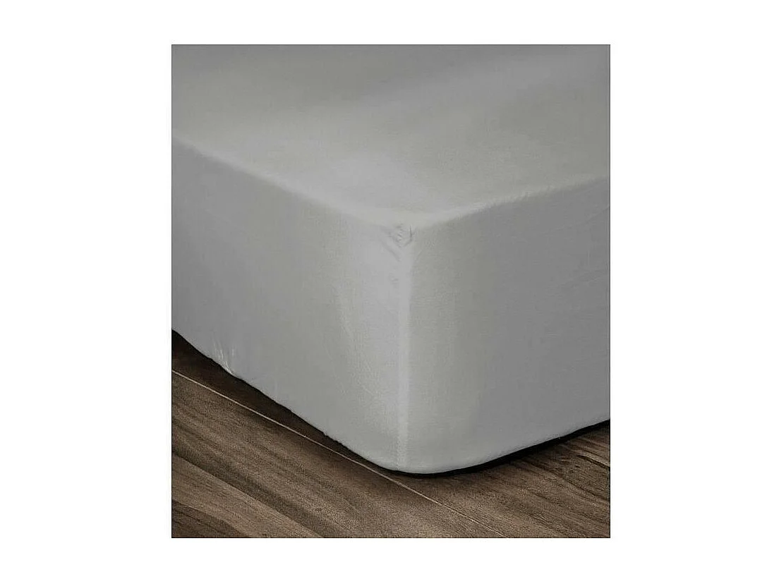 Spannbettlaken 100% Baumwolle 180x200cm - Hellgrau