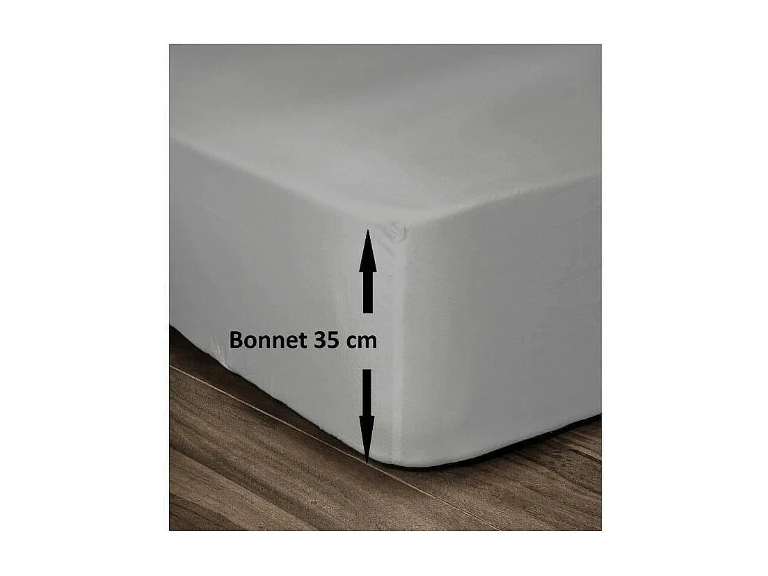 Spannbettlaken 100% Baumwolle 180x200cm - Hellgrau