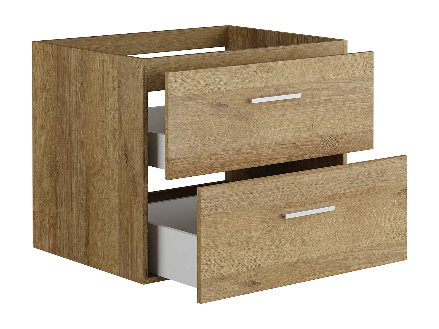 Waschbeckenunterschrank hängend - B. 60 cm - Helle Naturfarben - KAYLA