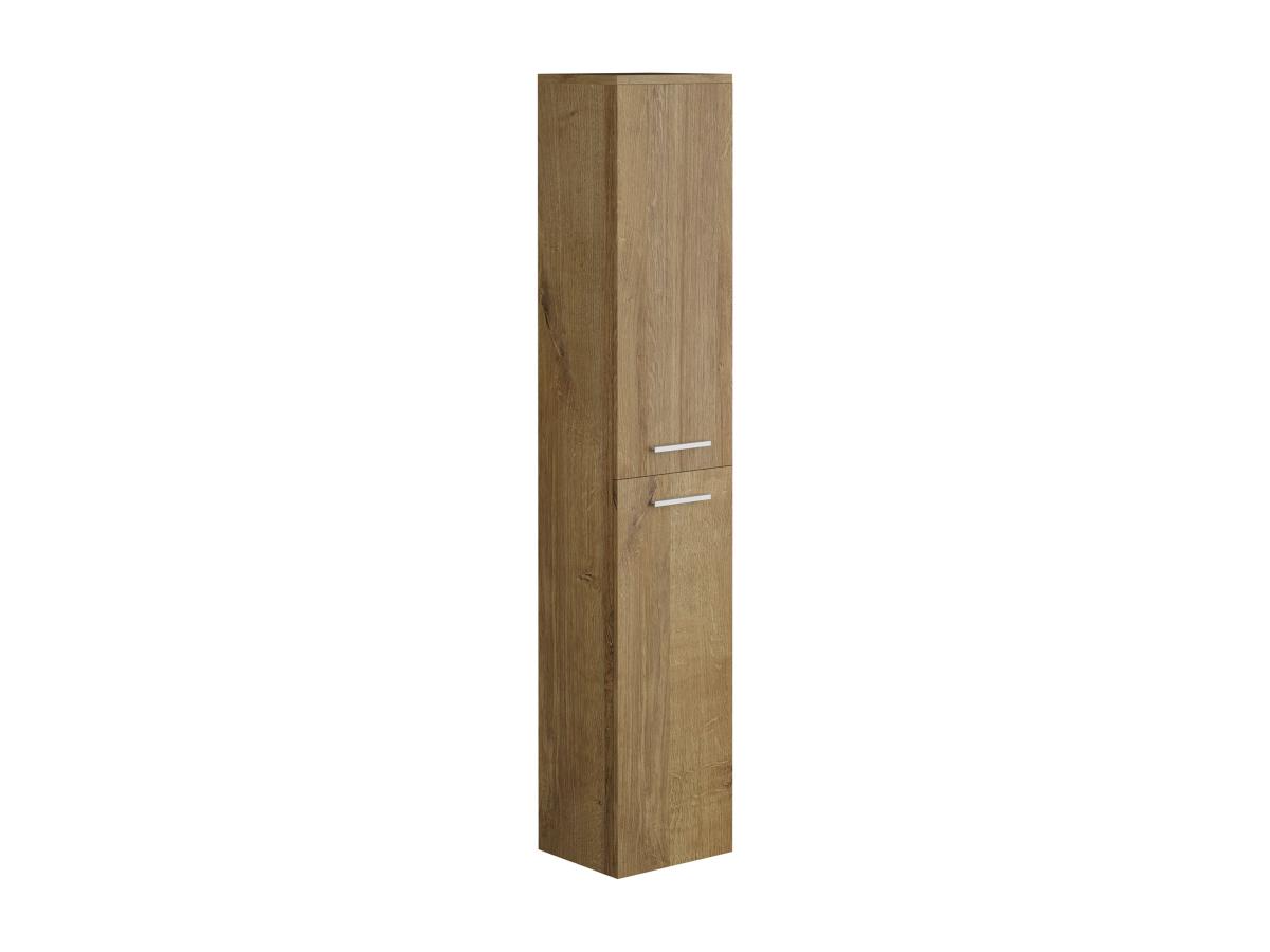 Hängender Badezimmerschrank mit 6 Regalen - Holzfarben hell - 30 x 25 x 160 günstig online kaufen