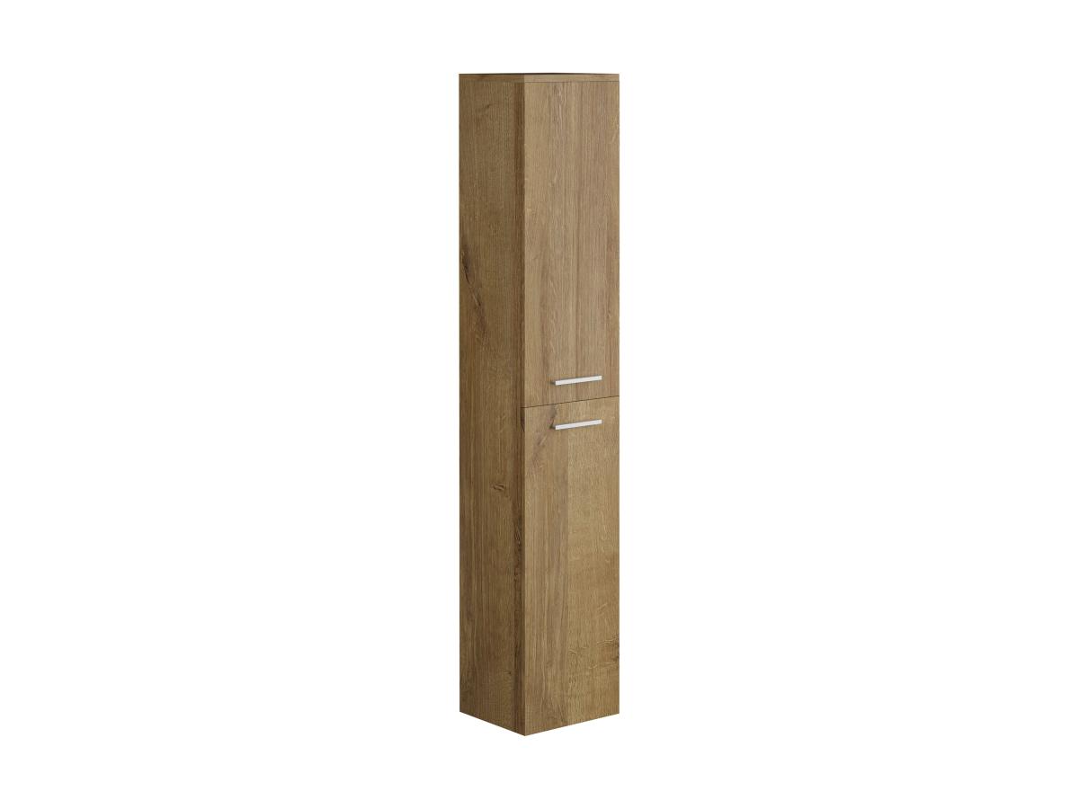 Hängender Badezimmerschrank mit 6 Regalen - Holzfarben hell - 30 x 25 x 160 günstig online kaufen