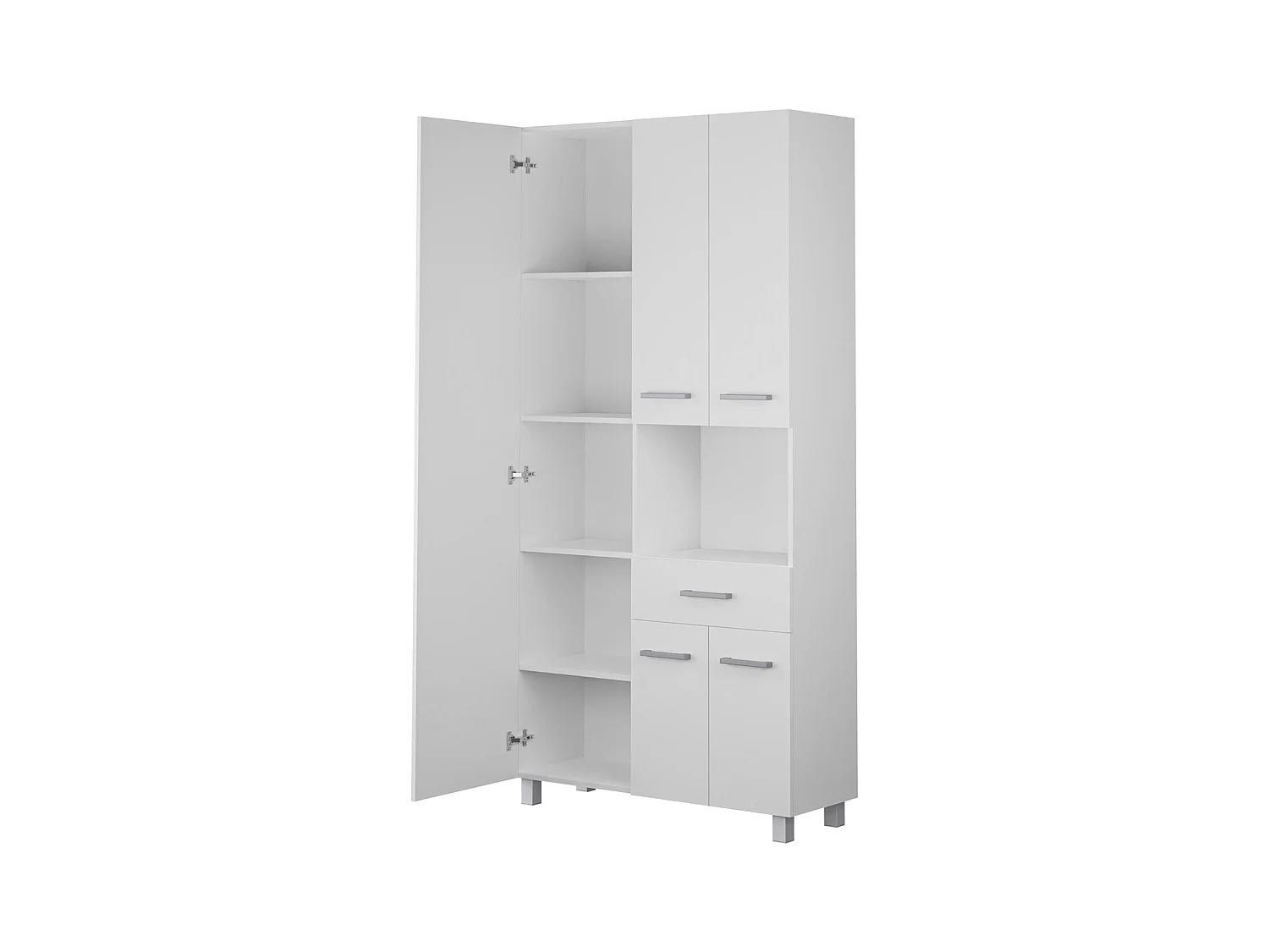 Armario de baño con espejo de pie - 180 cm - blanco - MINELA