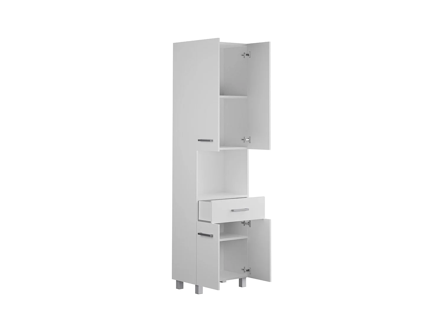 Armario de baño independiente - 180 cm - blanco - MINELA