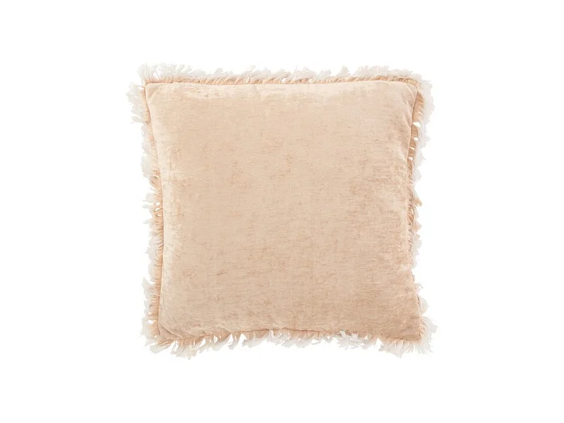 Coussin Déco "Franges" 45x45cm Beige