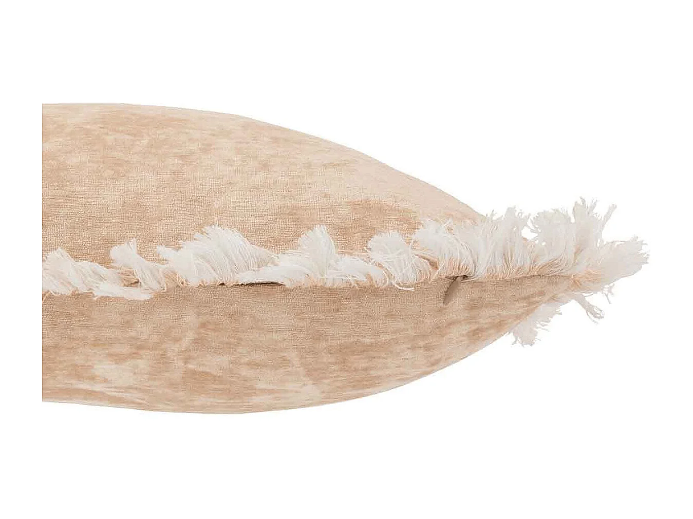 Coussin Déco "Franges" 45x45cm Beige