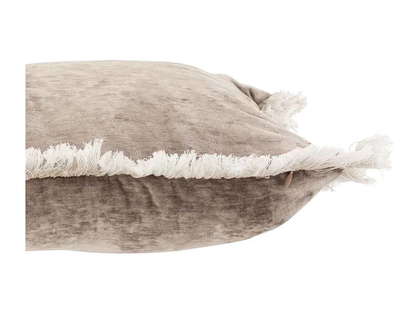 Coussin Déco "Franges" 45x45cm Gris